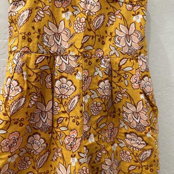 Janie and Jack Golden Floral Paisley Summer Romper - Picture 6 of 10